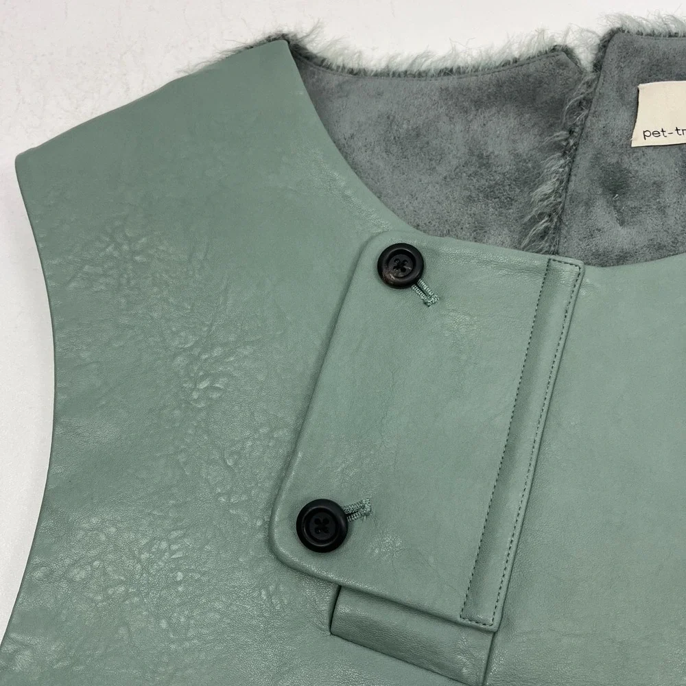 Pet-tree-kor Plank Root Vest Sage‎ Green Mens 48 (Large) Cybercore Urban Modern